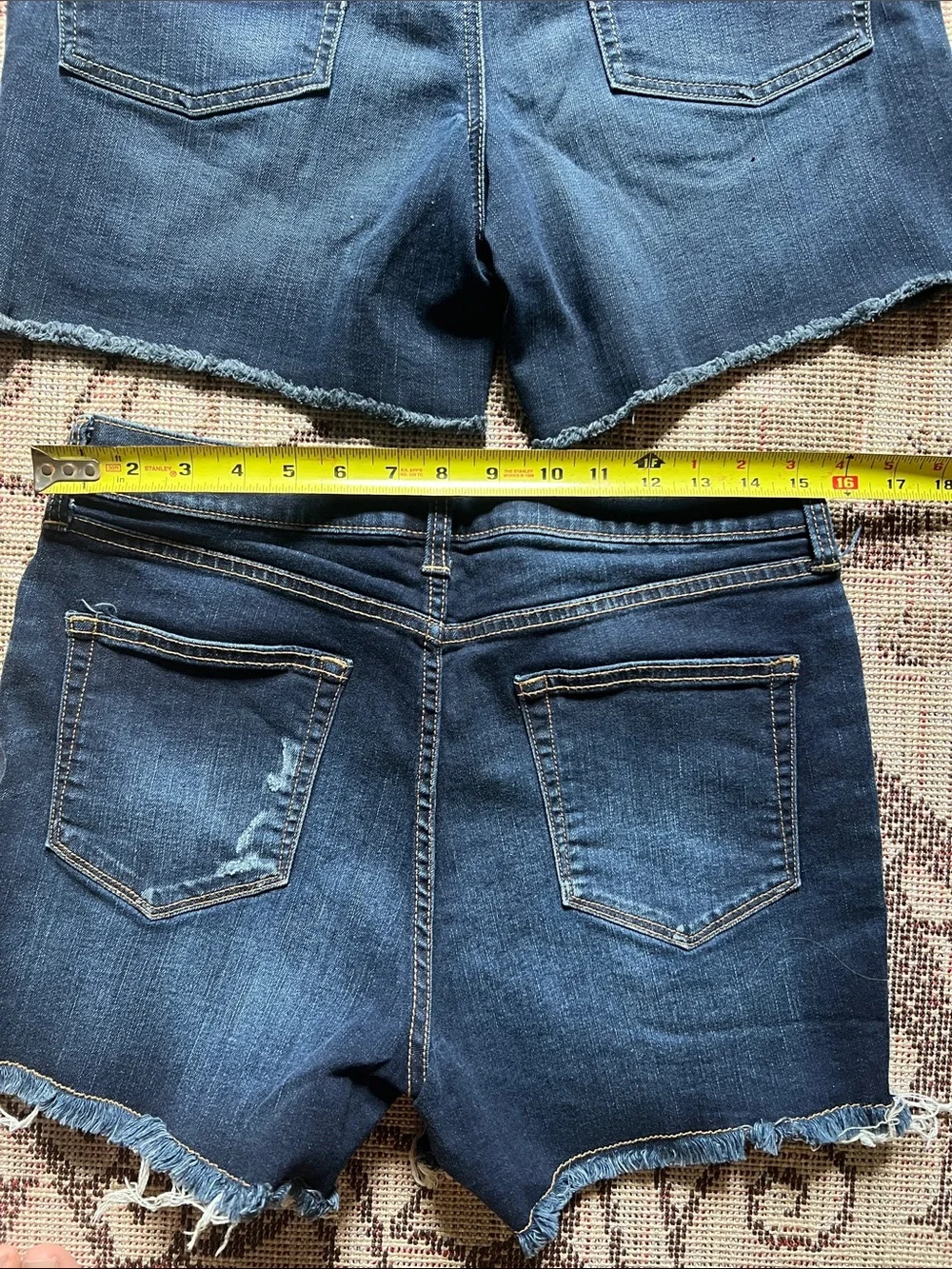 aerie Dark Blue Denim Cutoff Shorts Duo - Frayed Hem Styles
